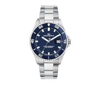 Philip Watch Orologio Uomo in Acciaio, Tempo, Data, Analogico, 42 mm, Collezione CARIBE SPORT, Idea Regalo Uomo