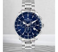 Philip Watch Orologio Uomo, Cronografo, Analogico, Cinturino in Acciaio, Collezione Blaze - R8273995017