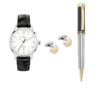 Philip Watch Special pack Sunray Orologio Uomo, Automatico, Analogico con Gemelli e Penna - 41mm