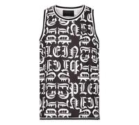 Philipp Plein - Basket Tank Top Gothic Plein - -Tops -Uomo -Nero -L