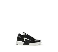 Philipp Plein Black Calf Leather Bos Taurus Low Top Sneakers - EU45/US12