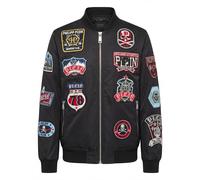 Philipp Plein - Bomber con Patch in Nylon - - Jackets - Uomo - Nero - XL