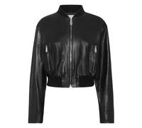 Philipp Plein - Bomber in pelle Signature - - Jackets - Donna - Nero - S