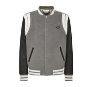 Philipp Plein - Bomber Jacket Leather Sleeves College - - Jackets - Uomo - Grigio - L
