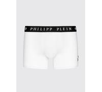 PHILIPP PLEIN Boxer in cotone stretch con logo 3XL Bianco