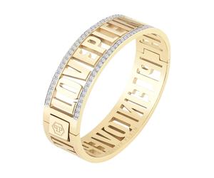 Philipp Plein - Bracciale da Donna Bracciale in Acciaio Inossidabile IP Oro Lettering - - Accessories - Donna - Giallo - ONE SIZE