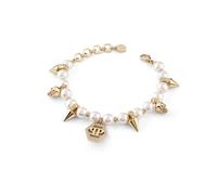 Philipp Plein Braccialetto oro / trasparente / bianco perla, Taglia One Size