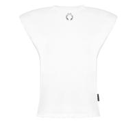 Philipp Plein - Canotta Girocollo con Borchie e Spalline Imbottite - - Tops - Donna - Bianco - M