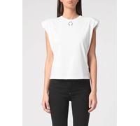 Philipp Plein - Canotta Girocollo con Borchie e Spalline Imbottite - - Tops - Donna - Bianco - XL