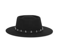 Philipp Plein - Cappello con Borchie e Cinturino in Pelle - - Accessories - unisex - Nero - ONE SIZE