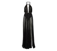 Philipp Plein - Chiffon Woven Chain Long Dress - - Dresses - Donna - Nero - S