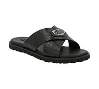 Philipp Plein - Ciabatte in Pelle Criss-Cross Cocco - - Shoes - Uomo - Nero - 41 EU