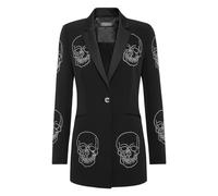 Philipp Plein - Coat Long Skull - - Jackets - Donna - Nero - L
