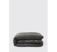 PHILIPP PLEIN Copriletto matrimoniale Leopard Chains in rasatello di cotone trapuntato OS Nero