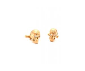 Philipp Plein - Cufflinks IP 3D Skull - - Accessories - Uomo - Giallo - ONE SIZE
