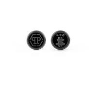 Philipp Plein - Cufflinks Round Hexagon - - Accessories - Uomo - Nero - ONE SIZE