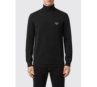 PHILIPP PLEIN Dolcevita in misto lana e cotone a maniche lunghe con logo applicato S Nero