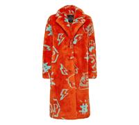 Philipp Plein - Eco fur Long Coat Monogram - - Coats - Donna - Arancione - M