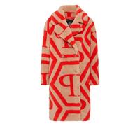 Philipp Plein - Eco Fur Long Coat Monogram - - Coats - Donna - Beige - L