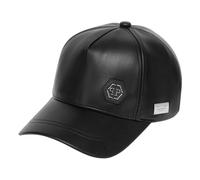 Philipp Plein - Eco Leather Cap Hexagon - - Accessories - unisex - Nero - ONE SIZE