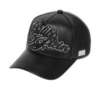 Philipp Plein - Eco Leather Cap Signature - - Accessories - Uomo - Nero - ONE SIZE