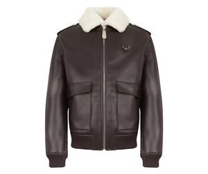 Philipp Plein - Eco Shearling Aviator Jacket - - Jackets - Uomo - Marrone - 3XL
