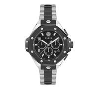 Philipp Plein Orologio da uomo di lusso con cinturino bicolore con cassa bicolore e quadrante nero, nero, OS, Philipp Plein | Plein Chrono Royal