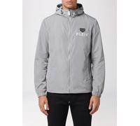PHILIPP PLEIN Giacca a vento in tessuto tecnico con cappuccio e stampa logo XL Grigio