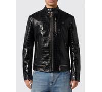PHILIPP PLEIN Giacca biker in pelle stampa cocco XXL Nero