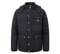 Philipp Plein - Nylon Puffer Jacket Gothic Plein - - Jackets - Uomo - Nero - 3XL