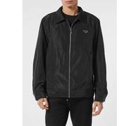 PHILIPP PLEIN Giacca leggera modello camicia in poliestere con chiusura a zip S Nero