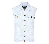 Philipp Plein - Gilet in denim effetto candeggina - - Jackets - Donna - Blu - M