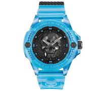 Orologio Uomo PHILIPP PLEIN SKULL DUBA PWWAA0724 Silicone Trasparente Blu