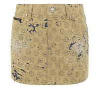Philipp Plein - Jacquard Mini Skirt Monogram Crystal - - Skirts - Donna - Beige - S