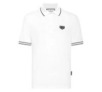 Philipp Plein - Jacquard Polo T-Shirt Monogram - - Tops - Uomo - Bianco - 3XL