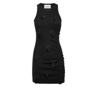 Philipp Plein - Jersey Rib Short Dress Fringe - - Dresses - Donna - Nero - M