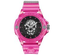 Philipp Plein $KULL Scuba DUBA Edition Orologio analogico al Quarzo Unisex in Silicone, Rosa - Pwwaa0624, Cinghia