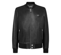 Philipp Plein - Leather Bomber LS - - Jackets - Uomo - Nero - L