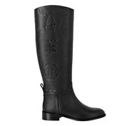Philipp Plein - Leather Lo-Heels Mid Stivali Monogram - - Shoes - Donna - Nero - 39 EU