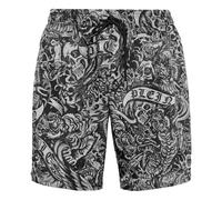 Philipp Plein - Long Swim Boxers Tattoo - - Swimwear - Uomo - Nero - 2XL