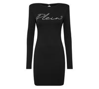 Philipp Plein - Mini Dress LS Strass Signature - - Dresses - Donna - Nero - L