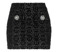 Philipp Plein - Mini Gonna Monogram - - Skirts - Donna - Nero - XL