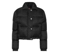 Philipp Plein - Nylon Jacquard Cropped Puffer Jacket Monogram - - Jackets - Donna - Nero - L