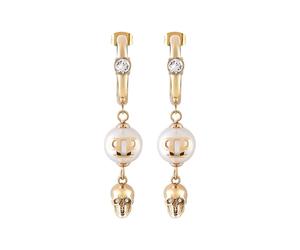Philipp Plein - Orecchini a Cerchio con Pendente - - Accessories - Donna - Giallo - ONE SIZE