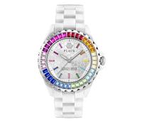 Philipp Plein Orologio analogico al quarzo da donna Plein Heaven, bianco, Bracciale