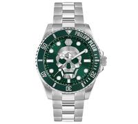 Orologio Uomo PHILIPP PLEIN SKULL DIVER PWOAA0622 Bracciale Acciaio Verde