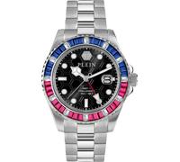 Philipp Plein Orologio analogico al quarzo GMT-I Challenger BAGUETTES acciaio inossidabile