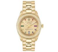 Philipp Plein Orologio da donna analogico al quarzo QUEEN CRYSTAL, oro/oro - Pwdaa0721, Bracciale