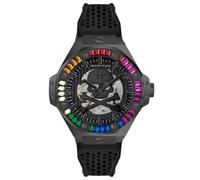 Philipp Plein Orologio da uomo analogico automatico Plein $KELETON ROYAL silicone, Nero, cinghia