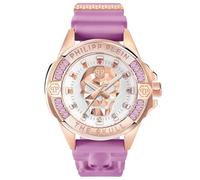 Philipp Plein Orologio unisex al quarzo The $Kull GENDERLESS, Rosa/Bianco - Pwnaa0222, cinghia